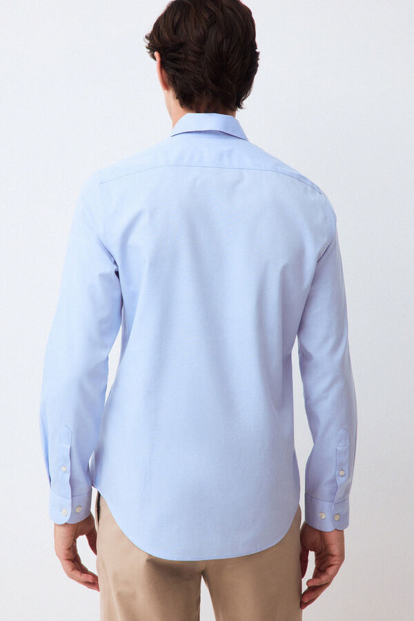 Pedro del Hierro Camisa vestir lisa non iron + antimanchas slim fit Azul