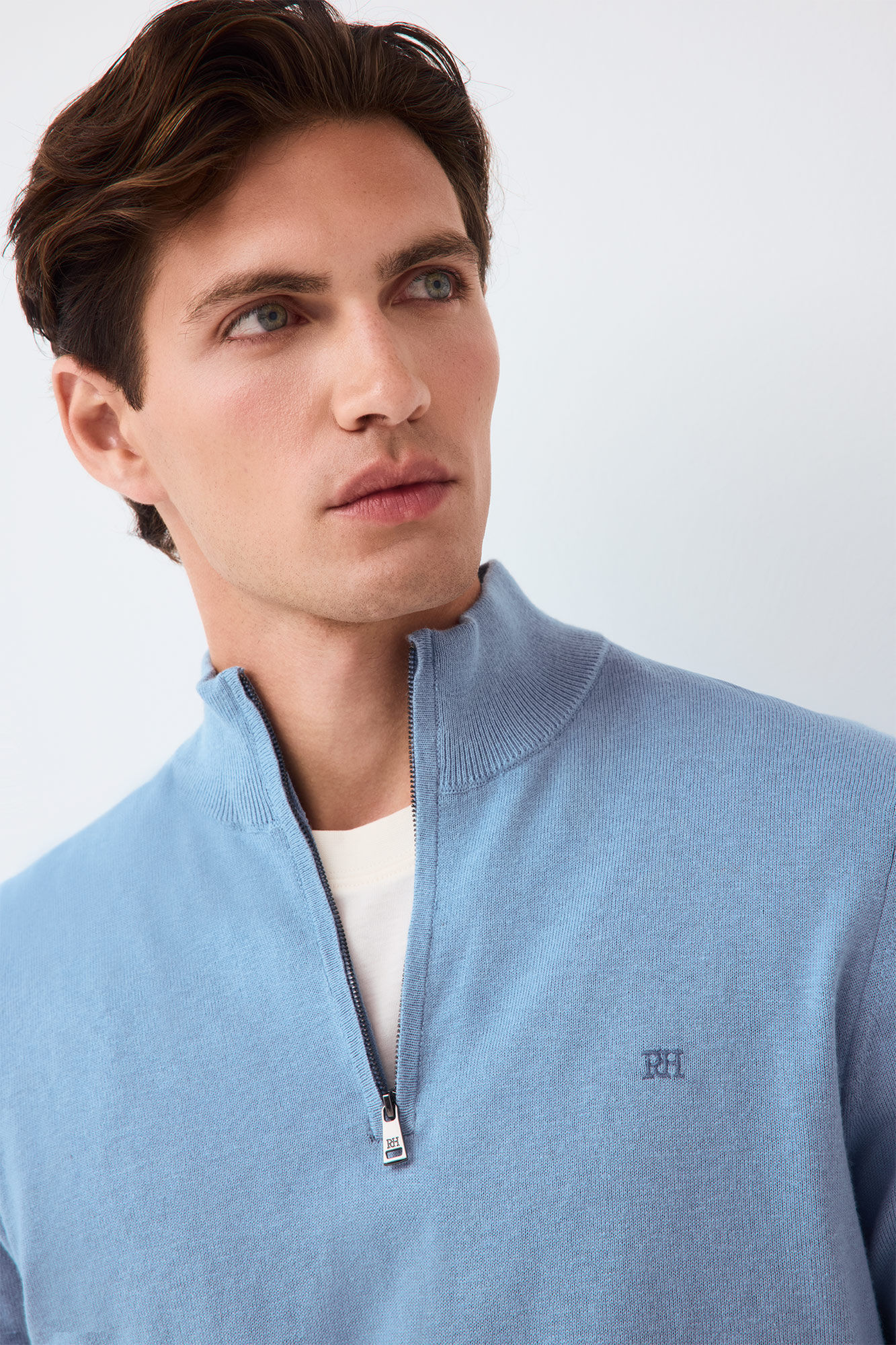 Pedro del Hierro Jersey punto premium algod&oacute;n seda cashmere