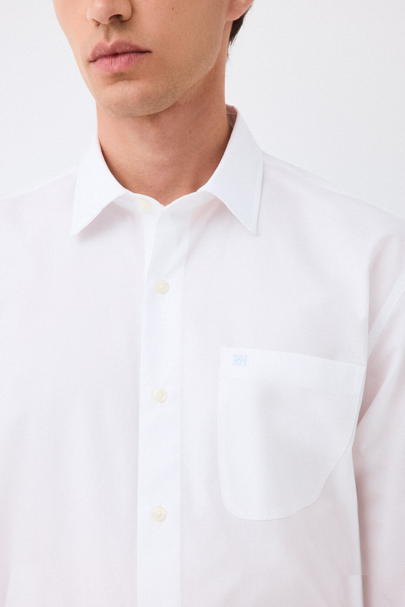 Pedro del Hierro Camisa lisa popel&iacute;n relax fit
