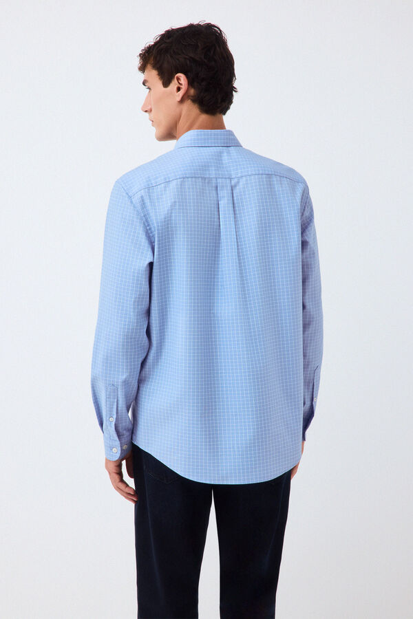 Pedro del Hierro Camisa cuadros Azul