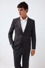 Pedro del Hierro Americana traje coordinado slim l&iacute;nea alta espiga Gris