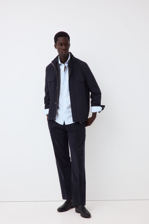 Pedro del Hierro Sobrecamisa t&eacute;cnica Azul