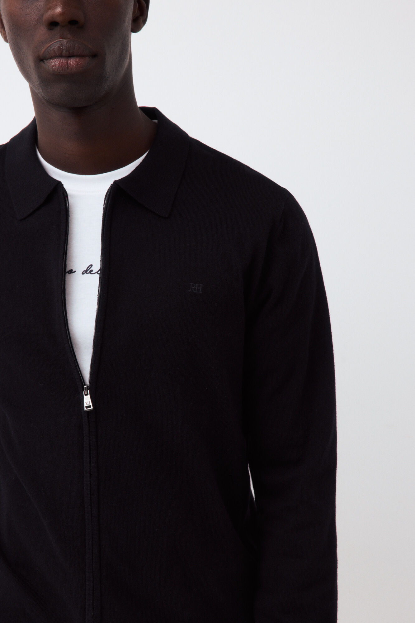 Pedro del Hierro C&aacute;rdigan premium algod&oacute;n seda cashmere cremallera