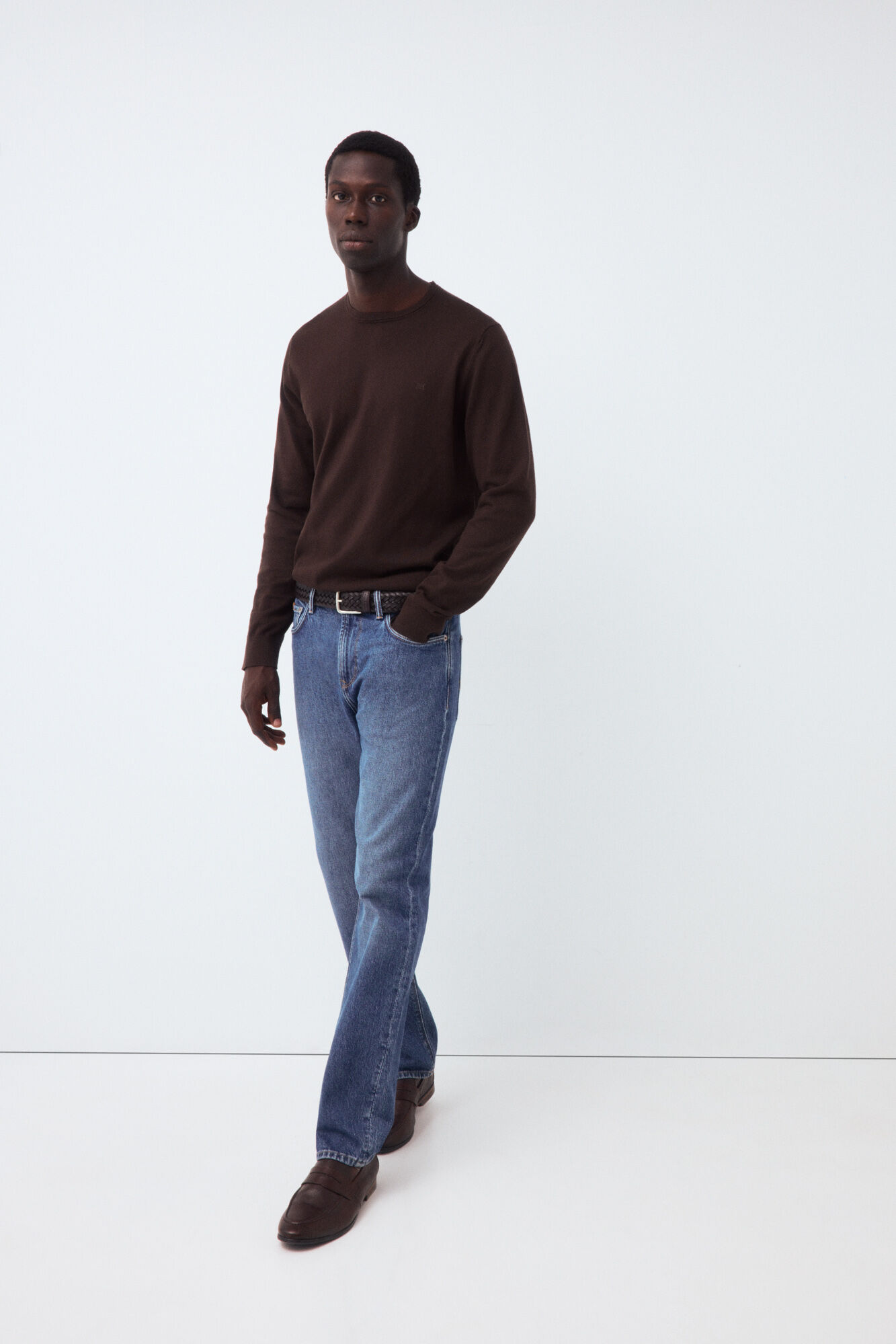 Pedro del Hierro Jersey punto premium algod&oacute;n seda cashmere