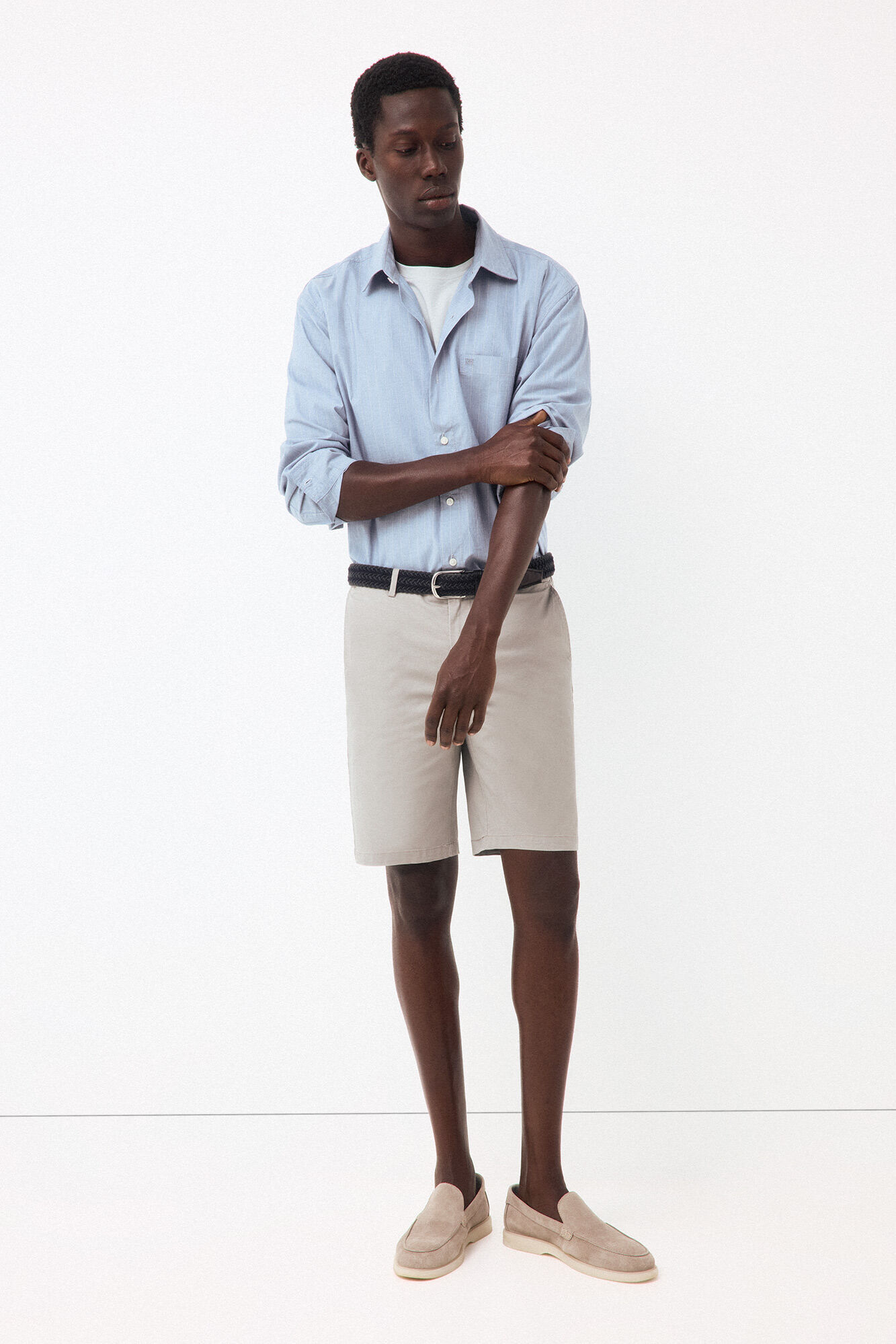 Pedro del Hierro Camisa rayas popel&iacute;n relax fit
