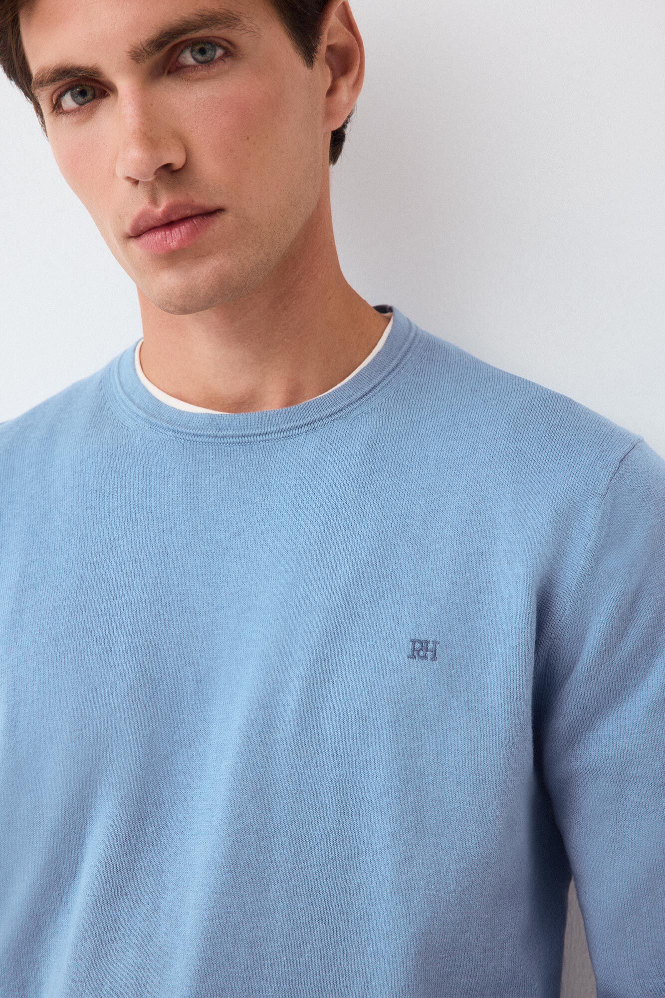 Pedro del Hierro Jersey punto premium algod&oacute;n seda cashmere