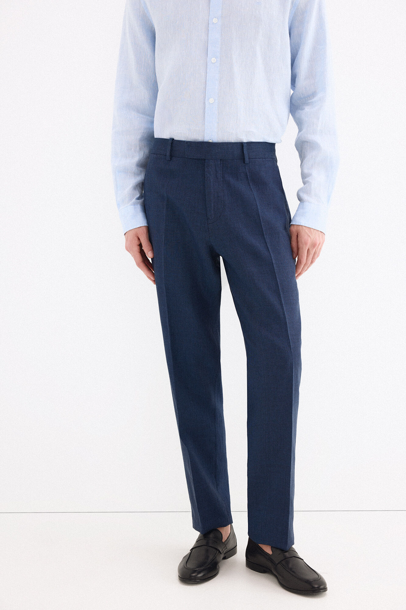 Pedro del Hierro Pantal&oacute;n coordinado mezcla lino