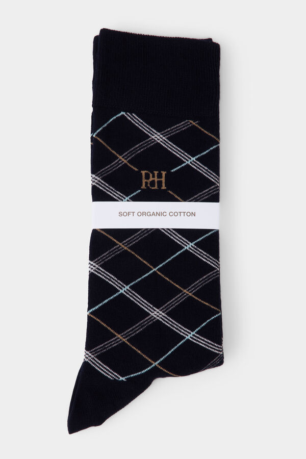 Pedro del Hierro Calcet&iacute;n fantas&iacute;a rombos Azul