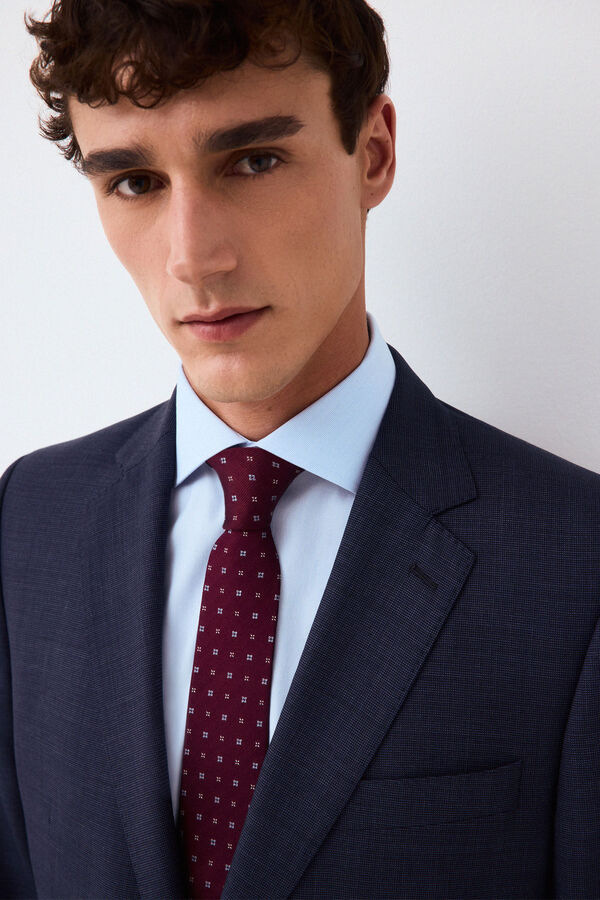 Pedro del Hierro Americana traje coordinado tailored estructura azul Azul