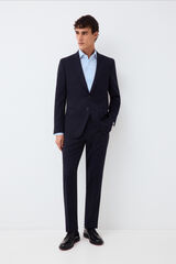 Pedro del Hierro Pantal&oacute;n traje coordinado tailored b&aacute;sico Azul