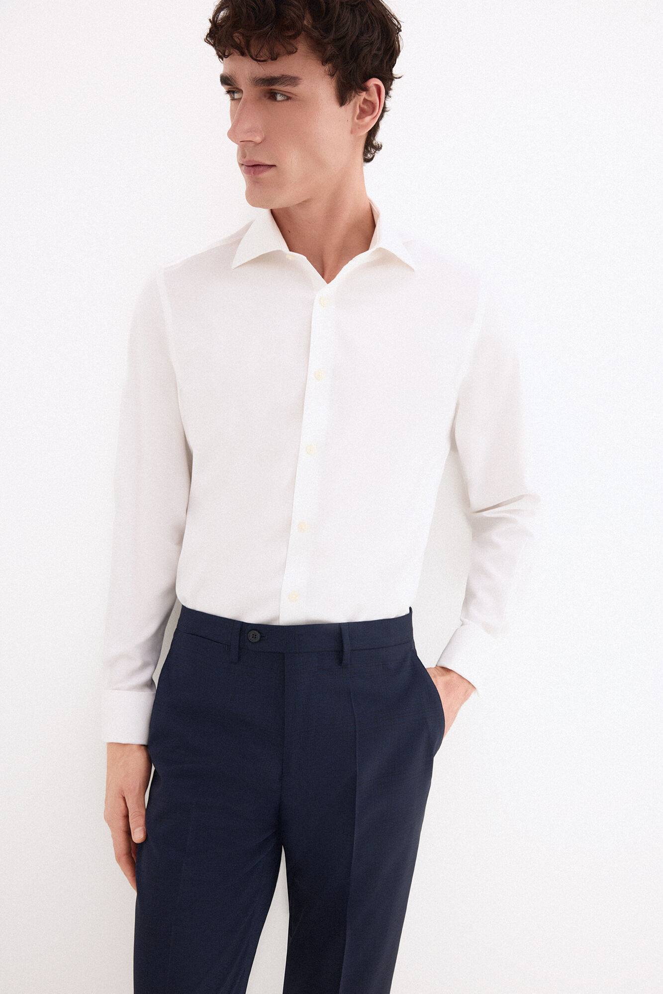 Pedro del Hierro Camisa pu&ntilde;o gemelos non iron + antimanchas