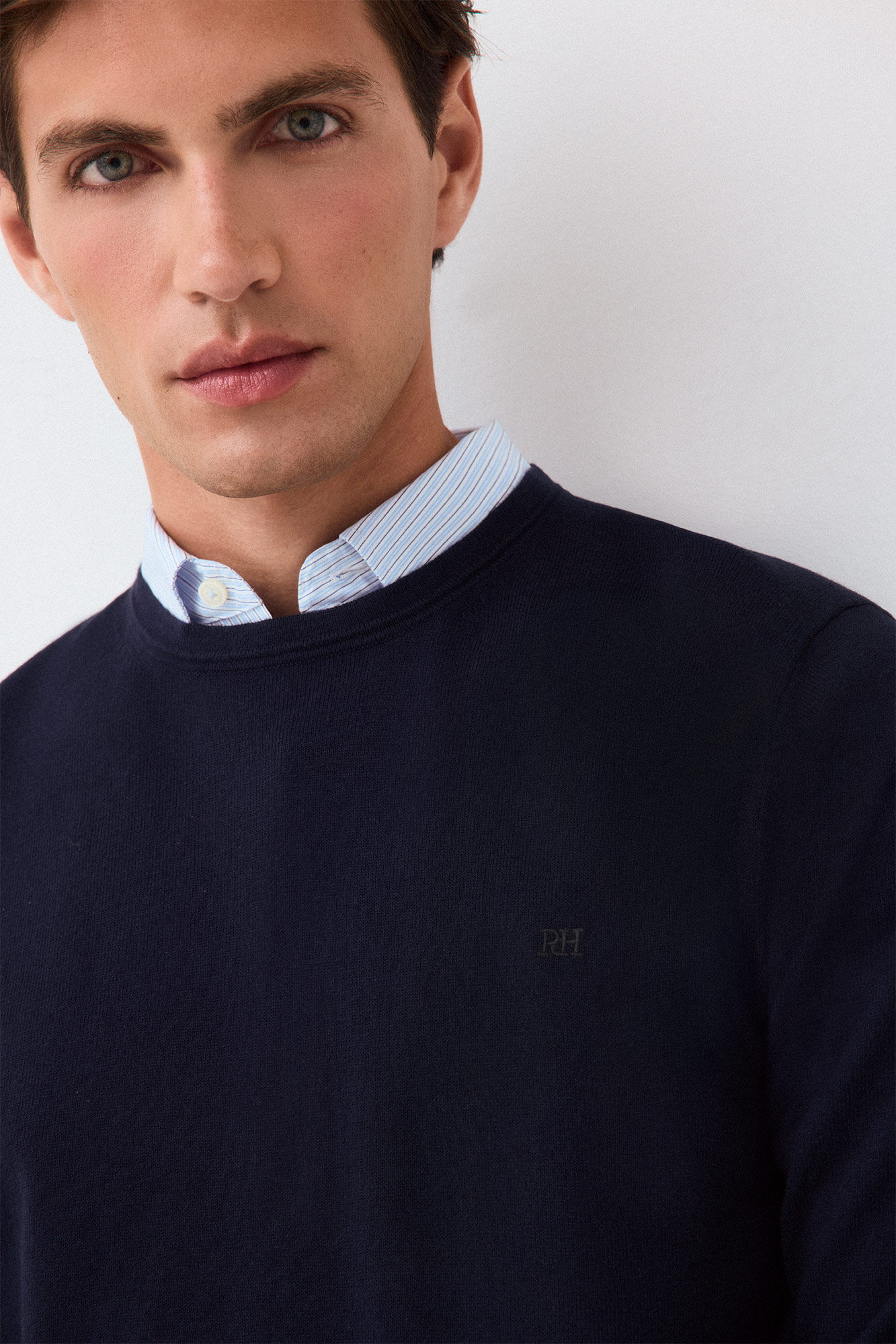 Pedro del Hierro Jersey punto premium algod&oacute;n seda cashmere
