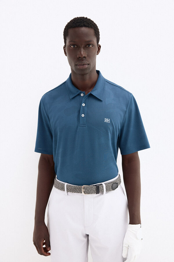 Pedro del Hierro Polo jaquard golf Azul