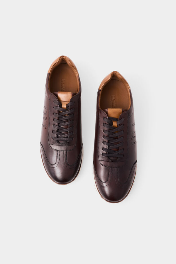 Pedro del Hierro Zapatilla icono piel Marr&oacute;n