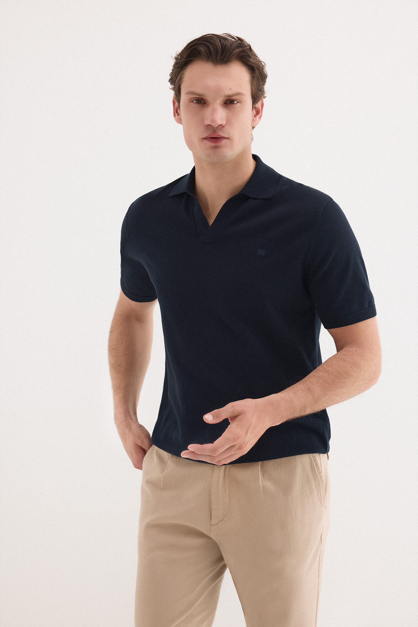 Pedro del Hierro Jersey polo premium manga corta algod&oacute;n