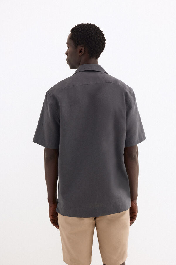 Pedro del Hierro Guayabera lino manga corta Gris