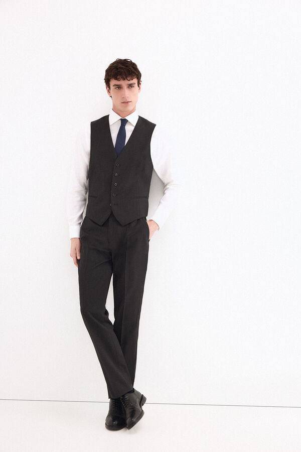 Pedro del Hierro Chaleco tailored liso Gris