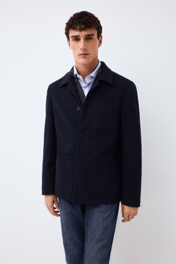 Pedro del Hierro Sobrecamisa de punto Azul