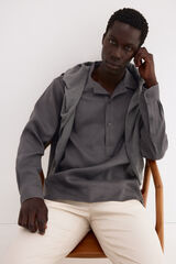 Pedro del Hierro Polera lino lisa Gris