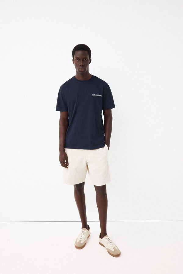 Pedro del Hierro Camiseta logo peque&ntilde;o Azul