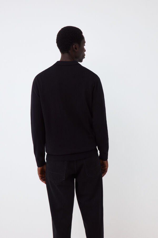 Pedro del Hierro C&aacute;rdigan algod&oacute;n seda cashmere Negro