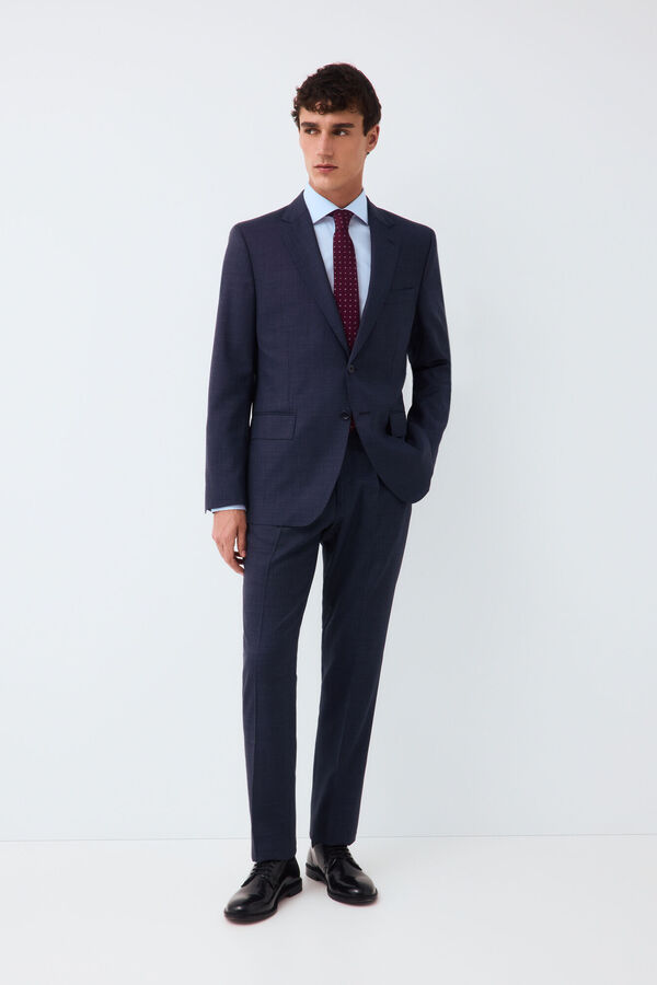 Pedro del Hierro Americana traje coordinado tailored estructura azul Azul