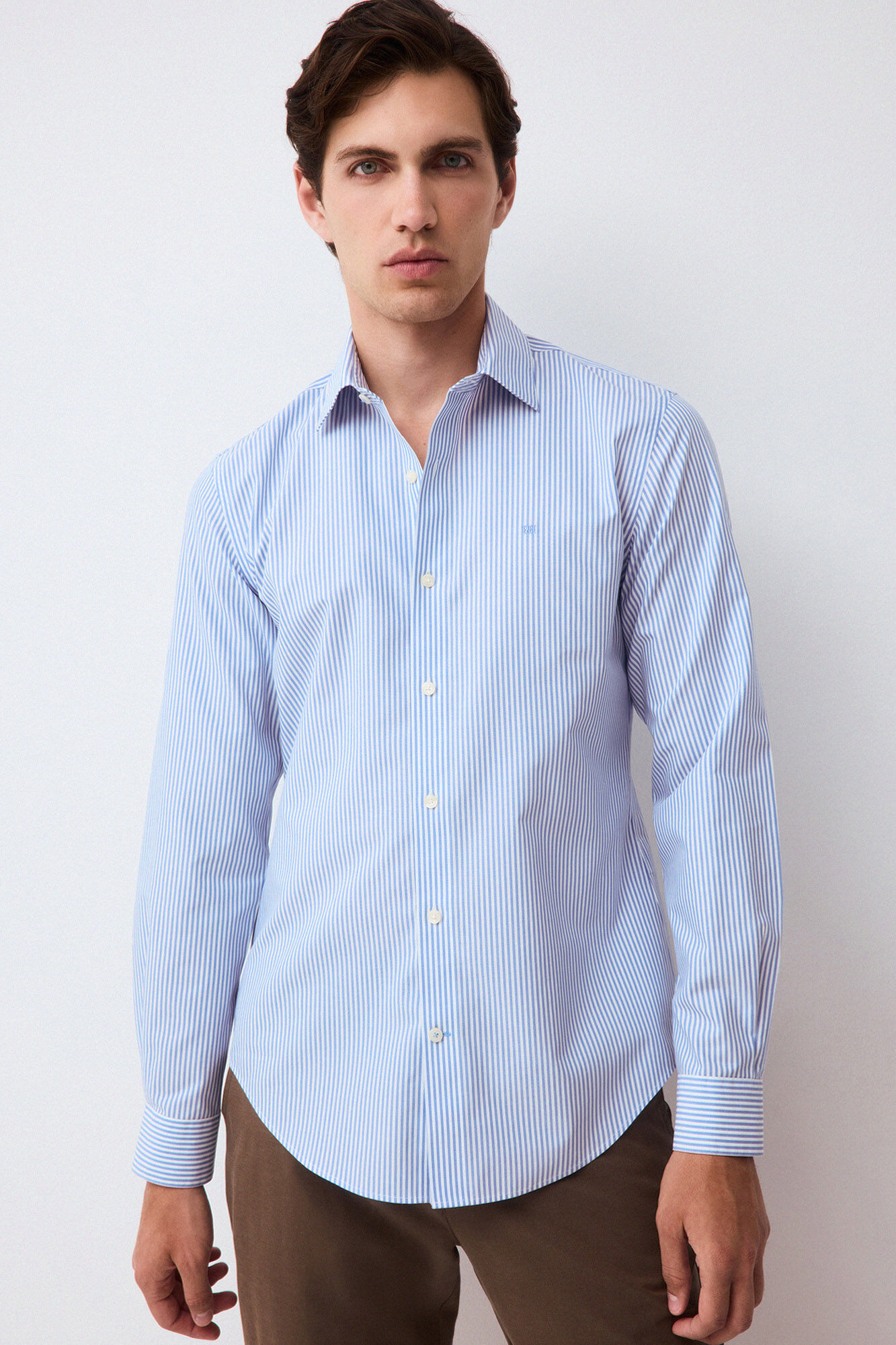Pedro del Hierro Camisa vestir rayas non iron + antimanchas slim fit