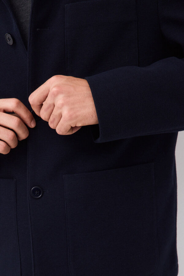 Pedro del Hierro Sobrecamisa de punto Azul