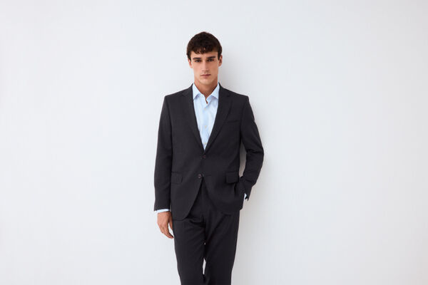 Pedro del Hierro Americana traje coordinado tailored b&aacute;sico Gris