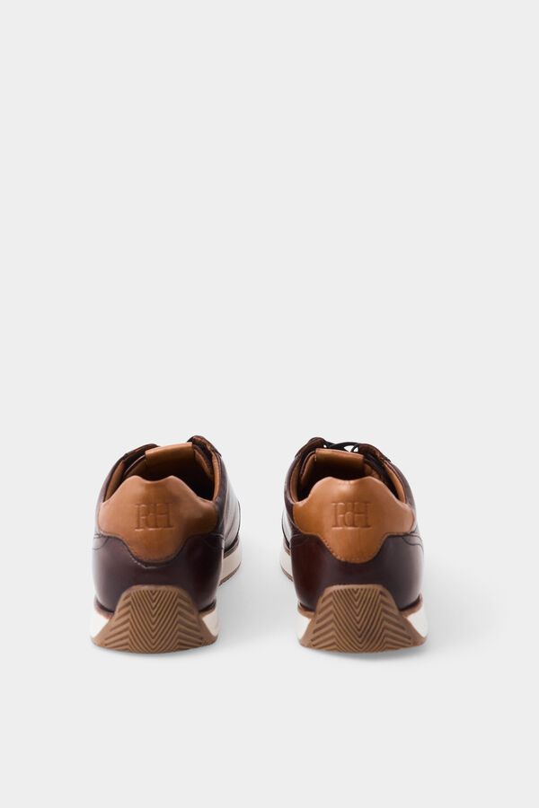 Pedro del Hierro Zapatilla icono piel Marr&oacute;n