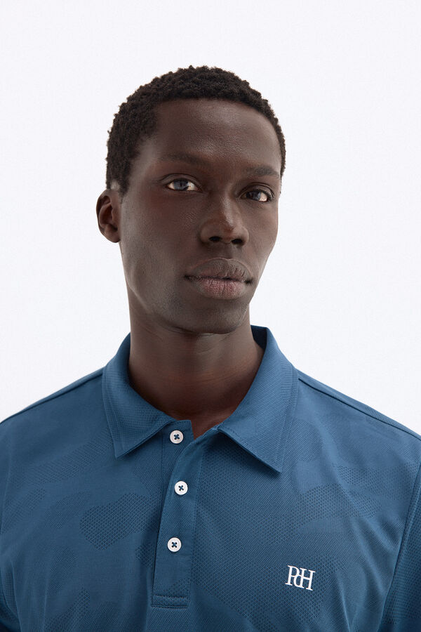 Pedro del Hierro Polo jaquard golf Azul