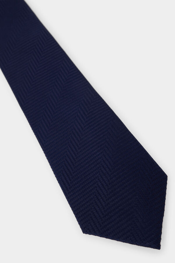 Pedro del Hierro Corbata seda extrafina Azul