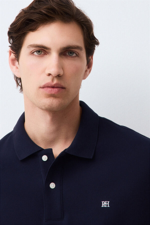 Pedro del Hierro Polo b&aacute;sico piqu&eacute; Azul
