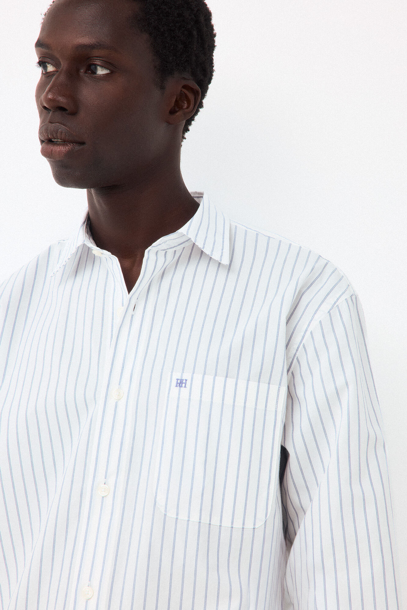 Pedro del Hierro Camisa rayas popel&iacute;n relax fit