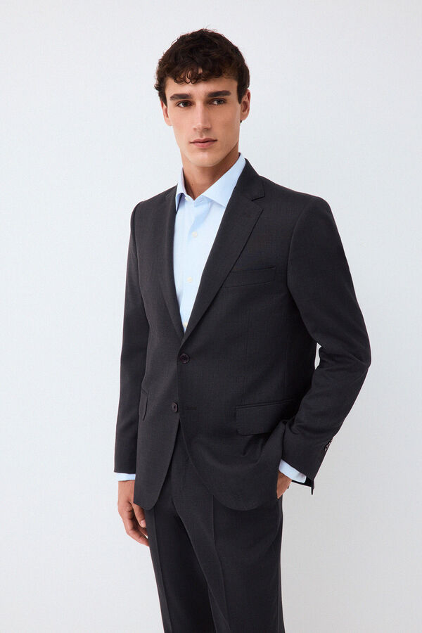 Pedro del Hierro Americana traje coordinado tailored b&aacute;sico Gris