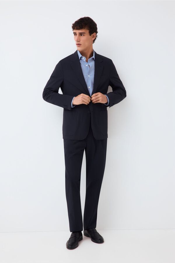 Pedro del Hierro Americana traje coordinado t&eacute;cnico Azul