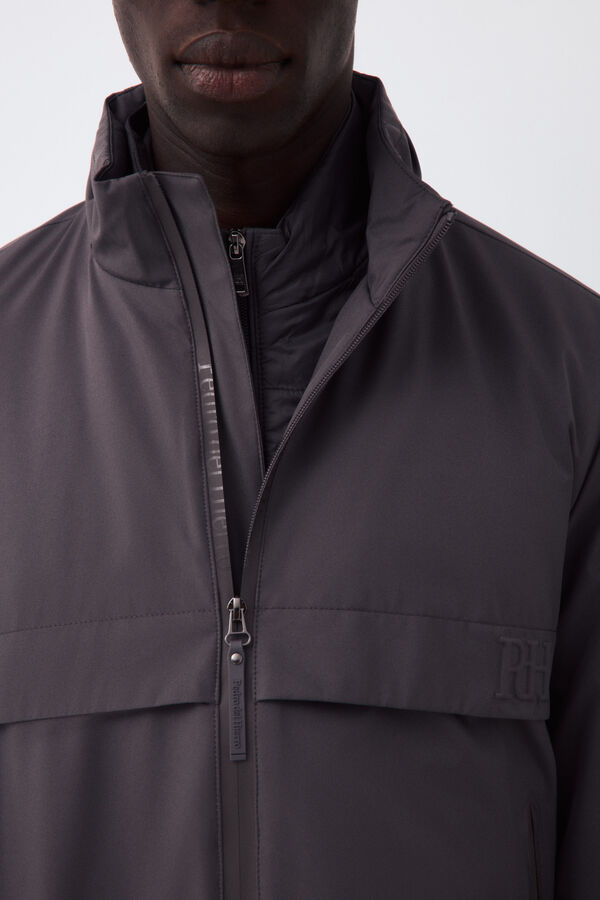 Pedro del Hierro Cazadora vistas cremalleras Gris