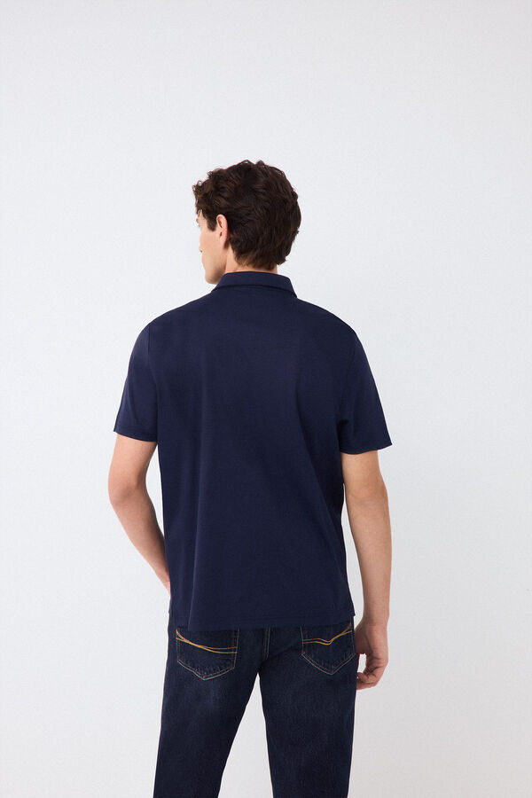 Pedro del Hierro Polo liso mercerizado Azul