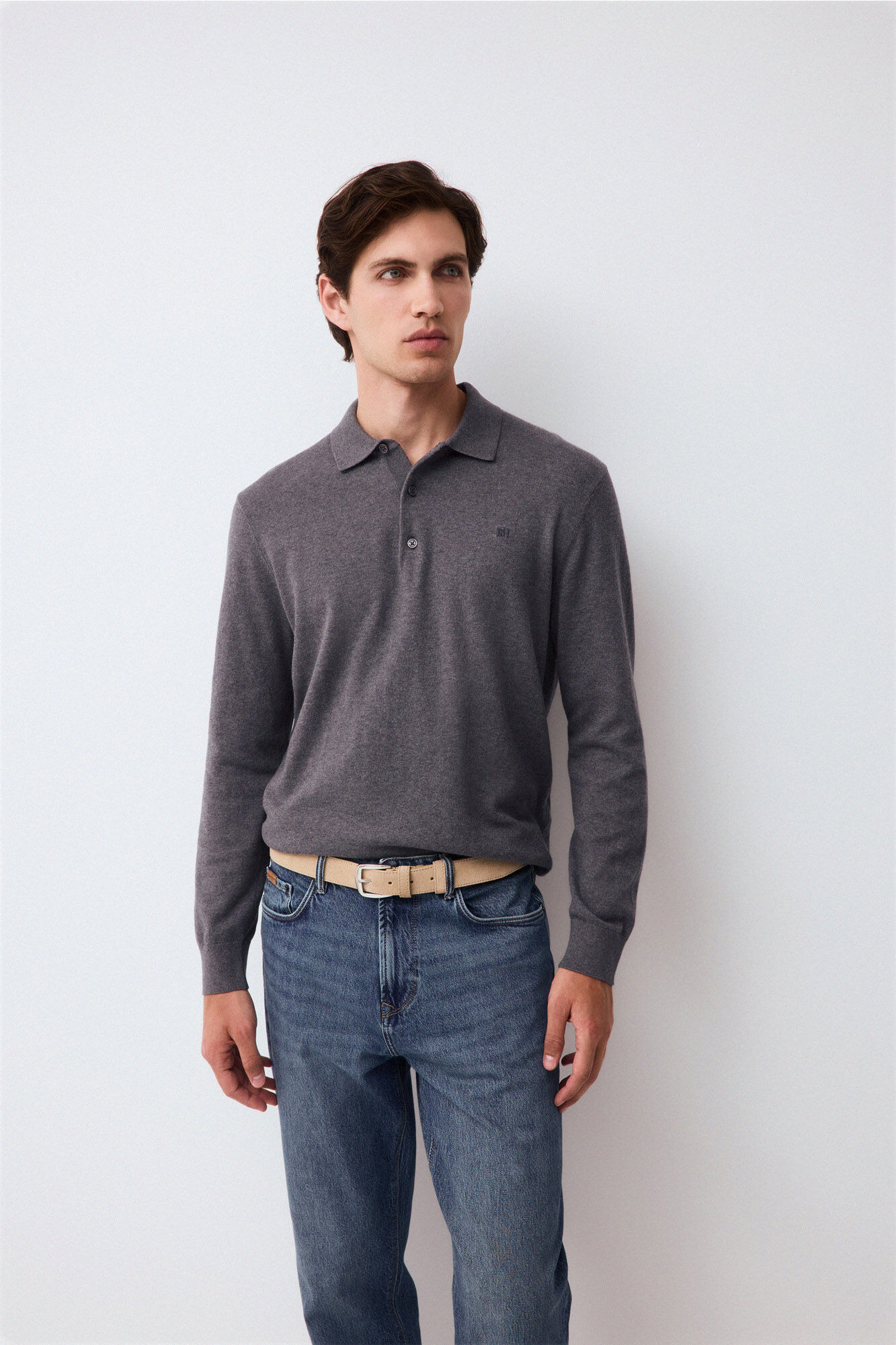 Pedro del Hierro Jersey punto premium algod&oacute;n seda cashmere