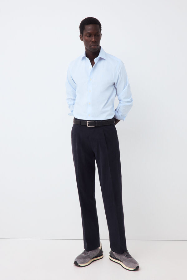Pedro del Hierro Camisa vestir rayas f&aacute;cil plancha Azul