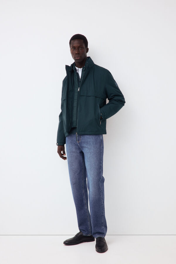 Pedro del Hierro Cazadora vistas cremalleras Verde