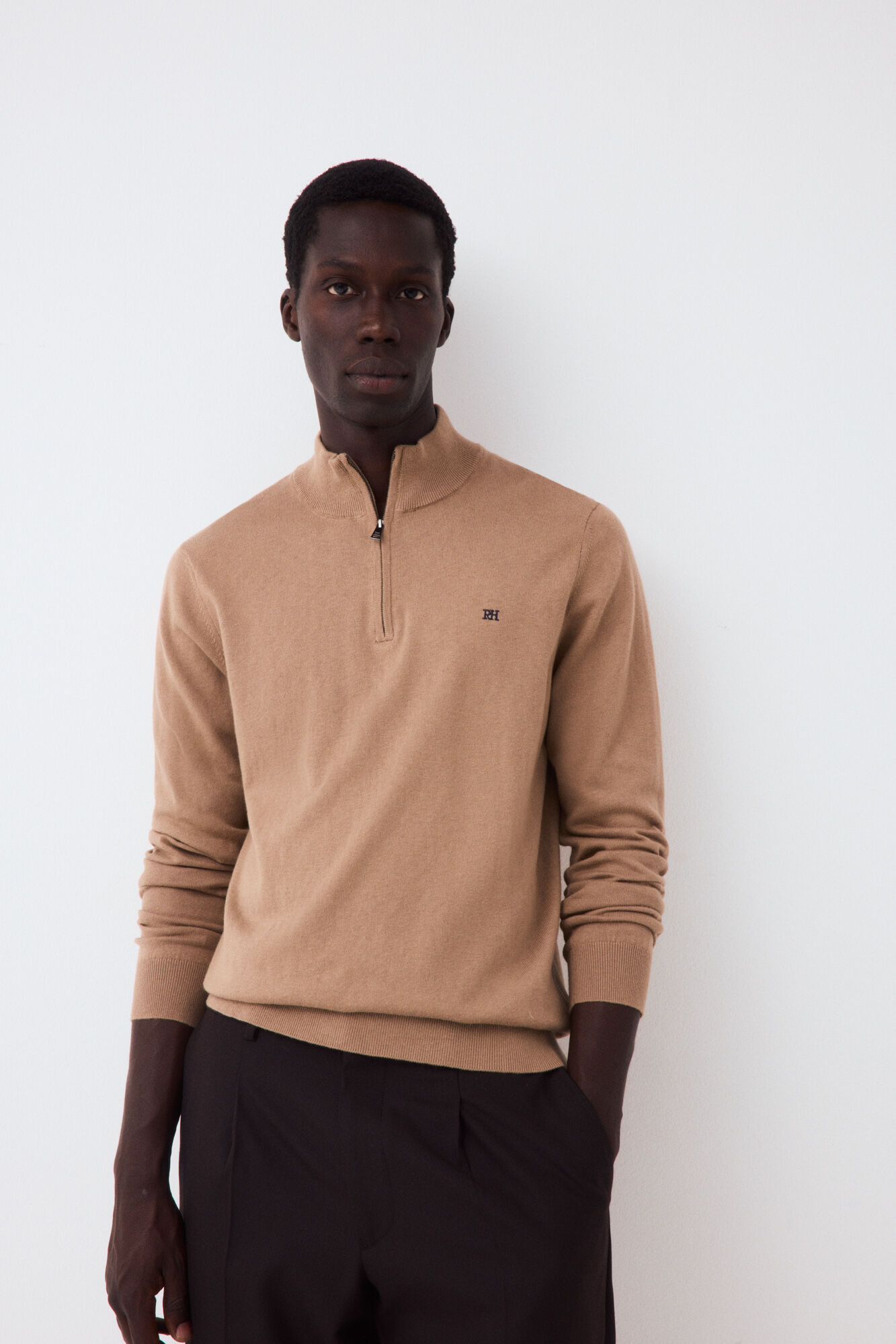 Pedro del Hierro Jersey punto premium algod&oacute;n seda cashmere