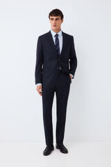 Pedro del Hierro Pantal&oacute;n traje coordinado slim ojo de perdiz Azul