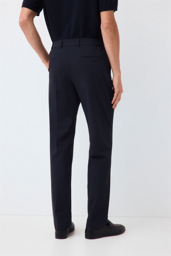 Pedro del Hierro Pantal&oacute;n traje coordinado t&eacute;cnico Azul