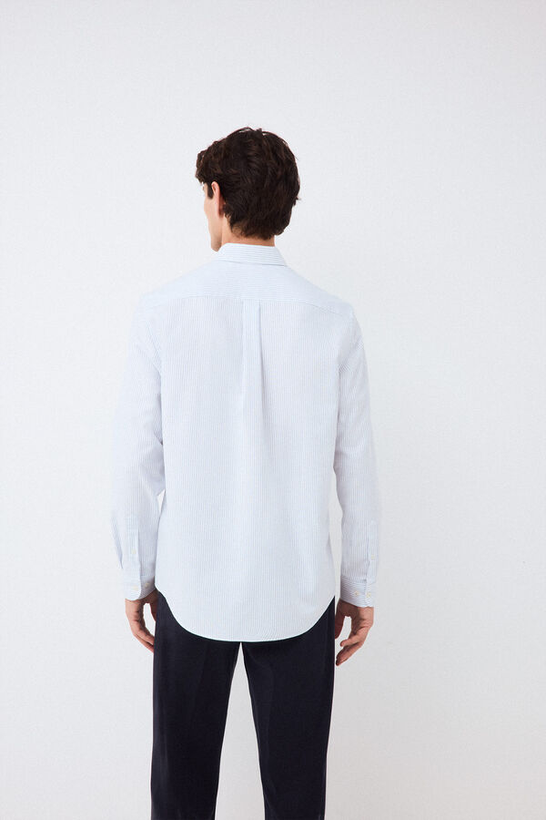 Pedro del Hierro Camisa rayas Azul