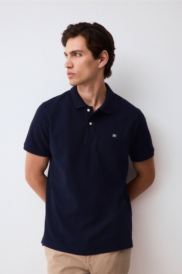 Pedro del Hierro Polo b&aacute;sico piqu&eacute; Azul