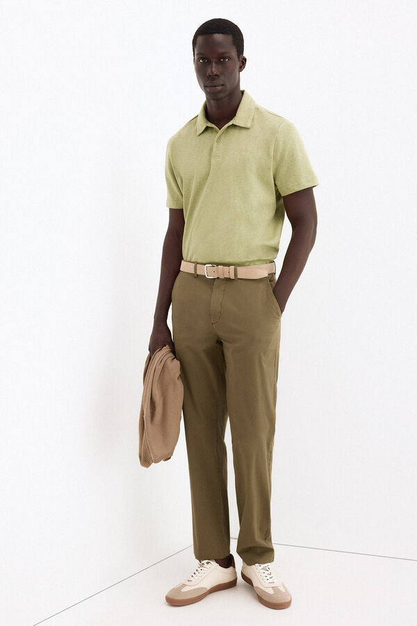 Pedro del Hierro Polo liso Verde