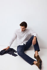 Pedro del Hierro Camisa cuadros Marr&oacute;n