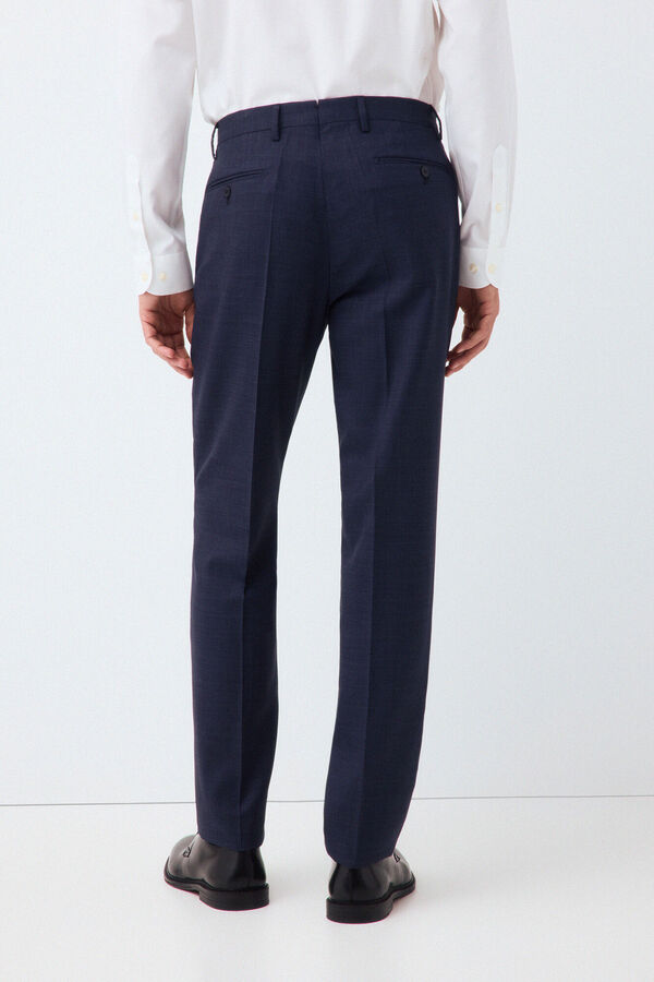 Pedro del Hierro Pantal&oacute;n traje coordinado tailored estructura azul Azul