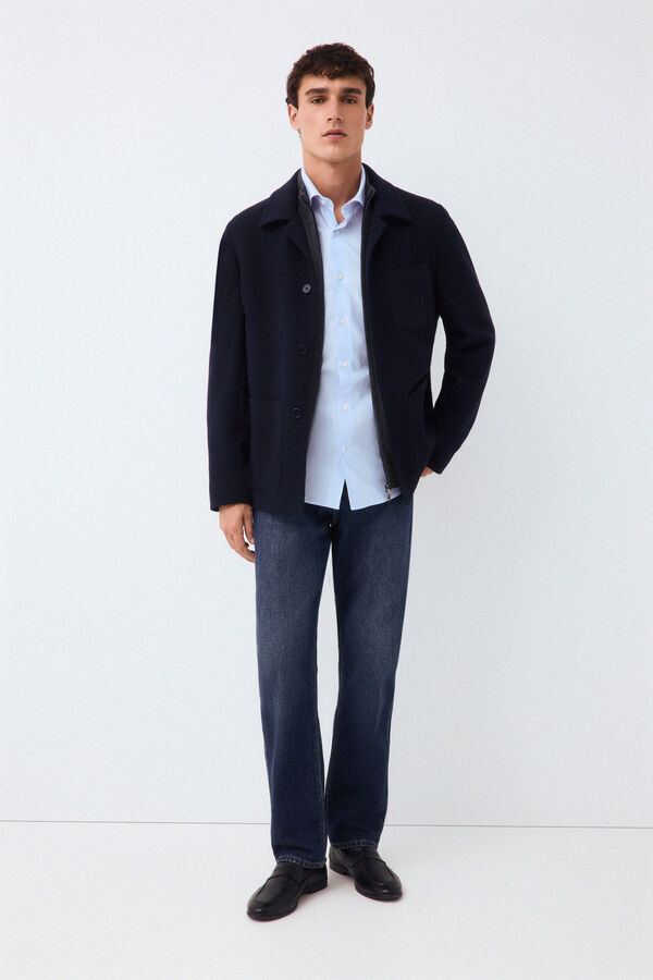 Pedro del Hierro Sobrecamisa de punto Azul